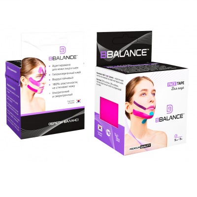 Кинезио тейп FACE 5см*5м ,розовый BB